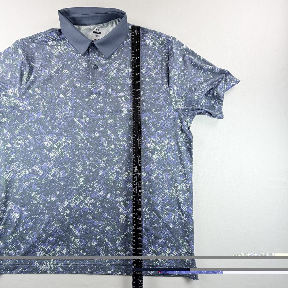Under Armour Men's T2G Printed Polo Shirt Gray Blue Digital Camo Size XL - Picture 7 of 9